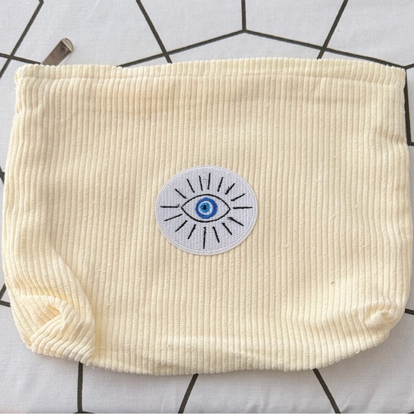 Corduroy Pouches with Evil Eye Designs - Picture 4 of 9